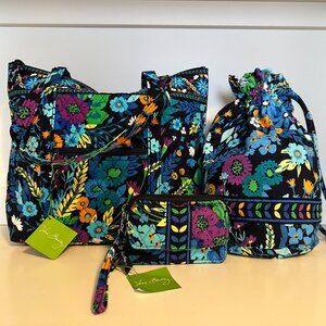 NWT Vera Bradley Midnight Blues 3 Piece Set